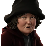 boy in hat looking at viewer sticker
