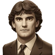 monochrome gentleman in sepia sticker