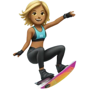 Female wakeboarder jumping sticker