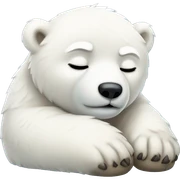 Sleepy polar bear cub sticker