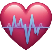heart with heartbeat sticker
