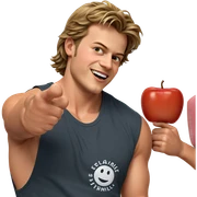 smiling boy in tank top sticker