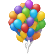 Multicolored balloons sticker