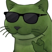 Cat with sunglasses sticker