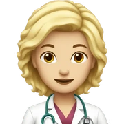 Blonde woman doctor  sticker