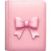 a pale pink book with a bow on it  sticker
