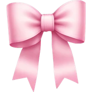 light pink ribbon bow sticker