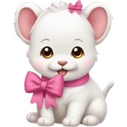  ྀིྀི baby animals with bow sticker