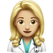 pretty blonde woman doctor  sticker