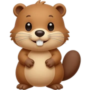 Cute beaver sticker