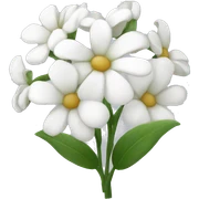 white flowers  sticker