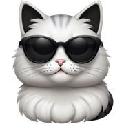 Cat with sunglasses sticker