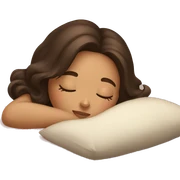 Brunette girl sleeping sticker