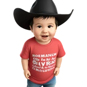 chubby boy in stylish hat sticker