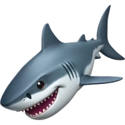 Shark with a top hat sticker
