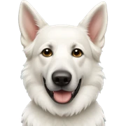 White german shepard  sticker