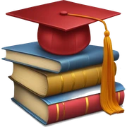 books and graduation hat sticker