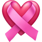 heart with a pink ribbon around it  sticker