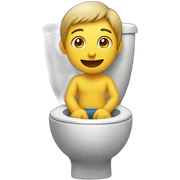 person sitting on a toilet sticker