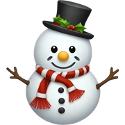 full body christmas hat snowman sticker