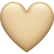 Beige heart  sticker
