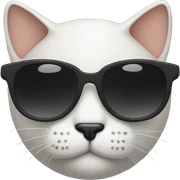 Cat with sunglasses sticker