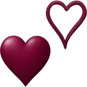 Burgundy heart sticker