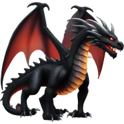 Black dragon  sticker