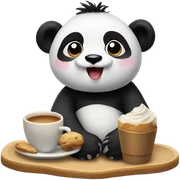 Panda cafe sticker