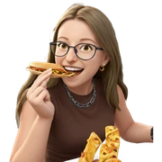 girl enjoying a meal outdoors sticker