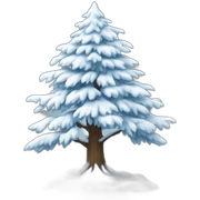 snow tree sticker