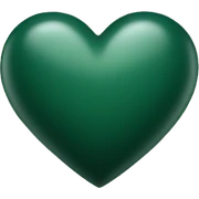 Dark Green Heart  sticker