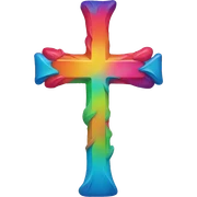 colorful cross sticker