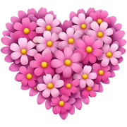 pink heart bouquet of flowers sticker