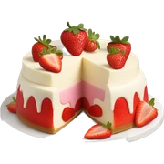 Strawberries and cream cheesecake sticker