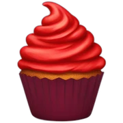 Angry red cupcake sticker