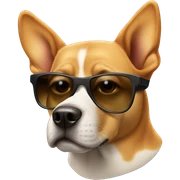 Dog wearing sunglasses  sticker