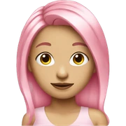 Blonde girl with pink hairpin sticker