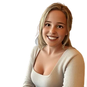 smiling girl in restaurant setting sticker