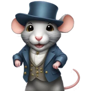 rat dressed up sticker