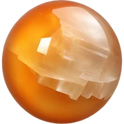 Orange Selenite crystal sphere  sticker