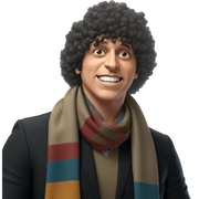 stylish boy with afro scarf sticker