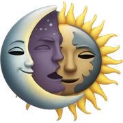 Sun and moon sticker