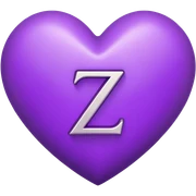 “Z” letter inside a Purple Heart sticker