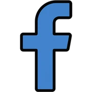 facebook icon, modern clean style sticker