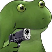 holding a gun sticker