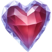Crystal heart sticker