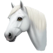 white horse christmas sticker