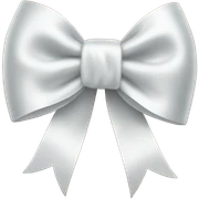 white satin bow sticker