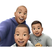 boys enjoying a fun moment sticker